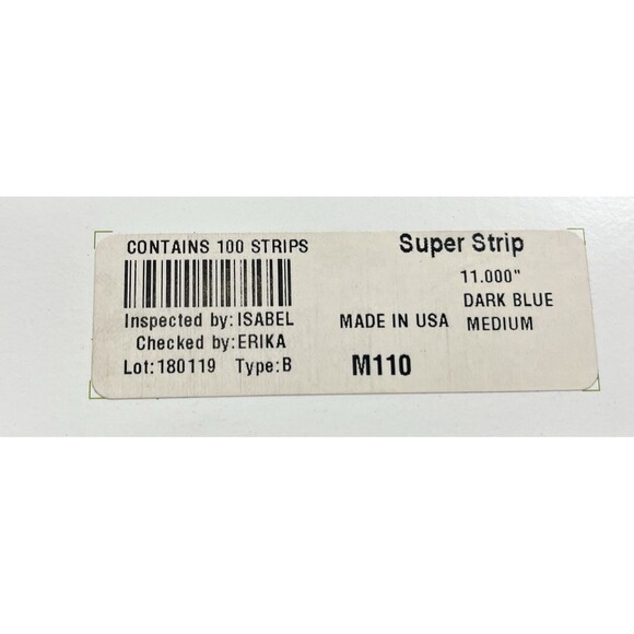 Powis Parker Super Strip 11" Dark Blue Medium 100 Strips Type B M110 New In Box - Picture 5 of 6